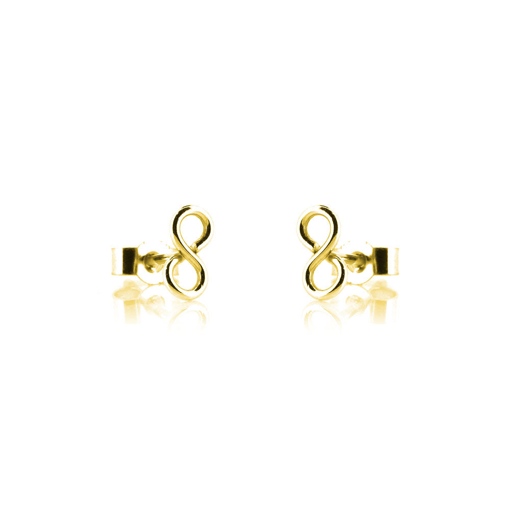 Infinity Stud Earrings - Yellow Gold Vermeil Stud Earrings