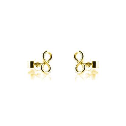 Infinity Stud Earrings - Yellow Gold Vermeil Stud Earrings