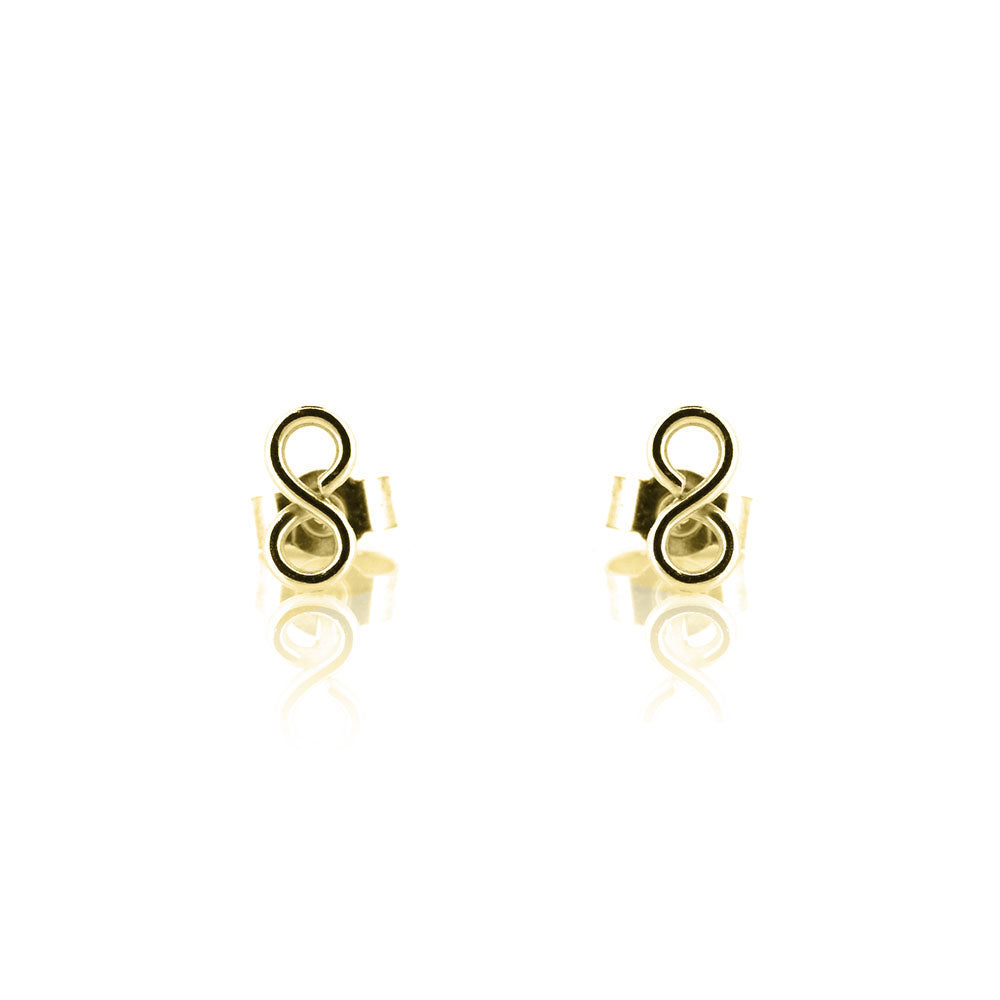 Infinity Stud Earrings - Yellow Gold Vermeil Stud Earrings
