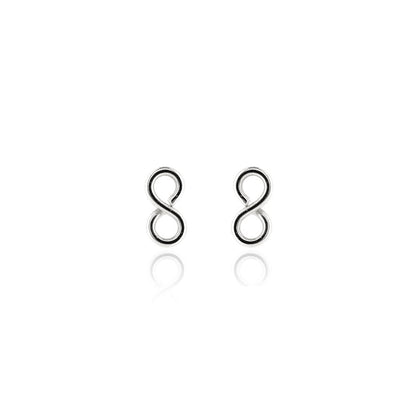 Infinity Stud Earrings - Sterling Silver Stud Earrings