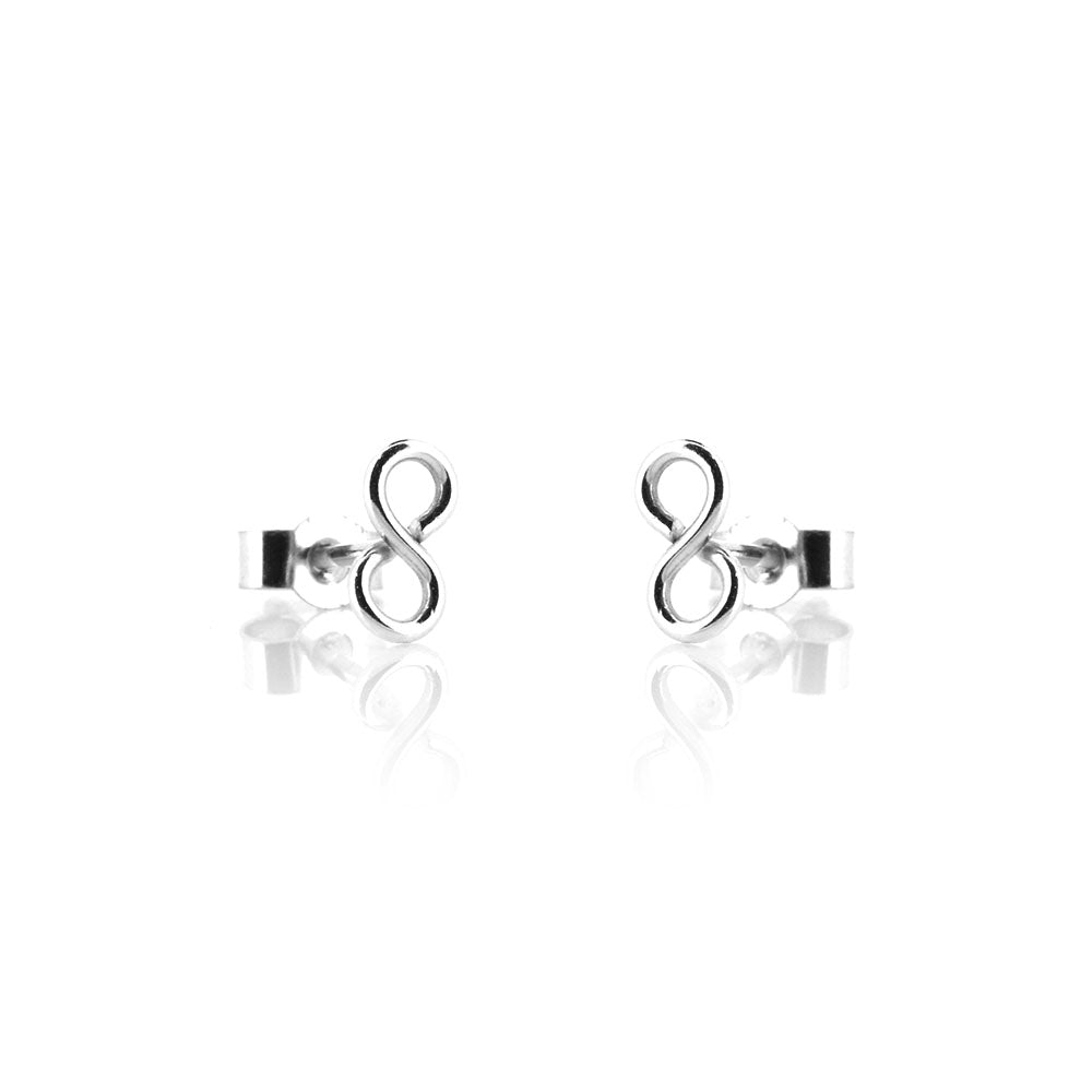 Infinity Stud Earrings - Sterling Silver Stud Earrings