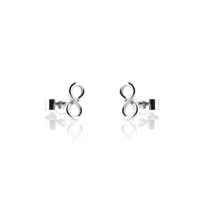 Infinity Stud Earrings - Sterling Silver Stud Earrings