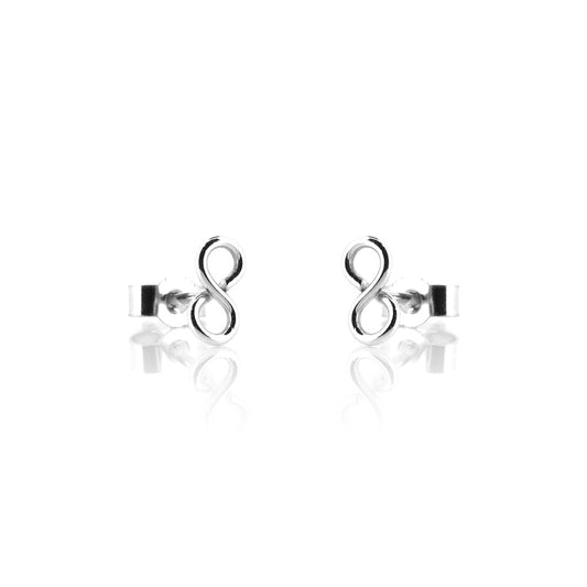 Infinity Stud Earrings - Sterling Silver Stud Earrings