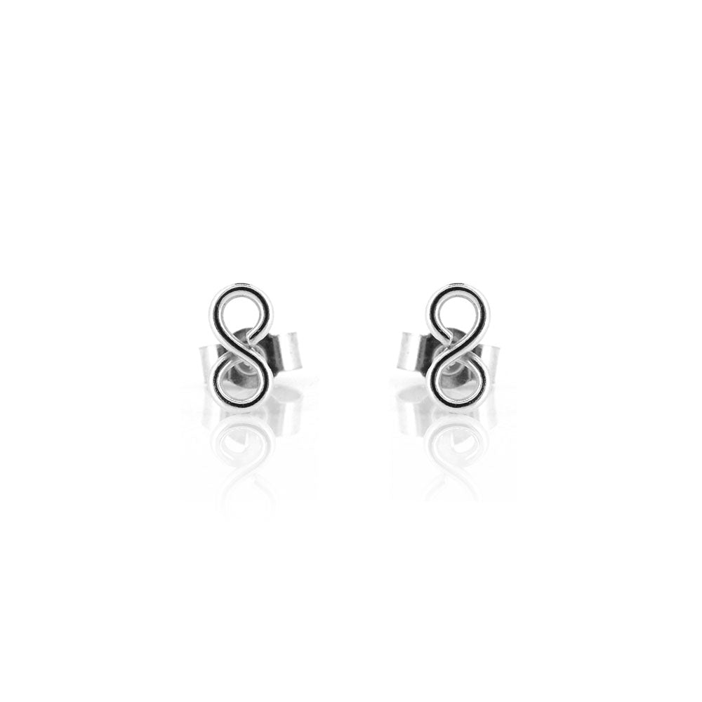 Infinity Stud Earrings - Sterling Silver Stud Earrings