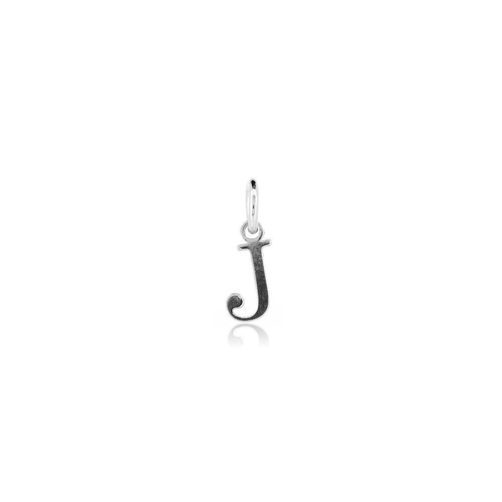 Initial "J" Charm - Sterling Silver Pendants and Charms