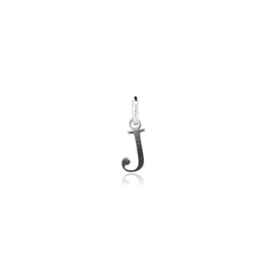 Initial "J" Charm - Sterling Silver Pendants and Charms