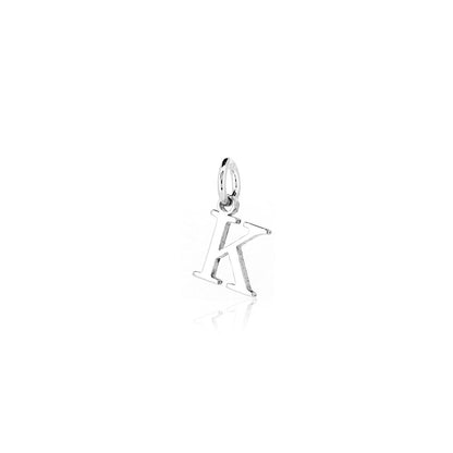 Initial "K" Charm - Sterling Silver Pendants and Charms