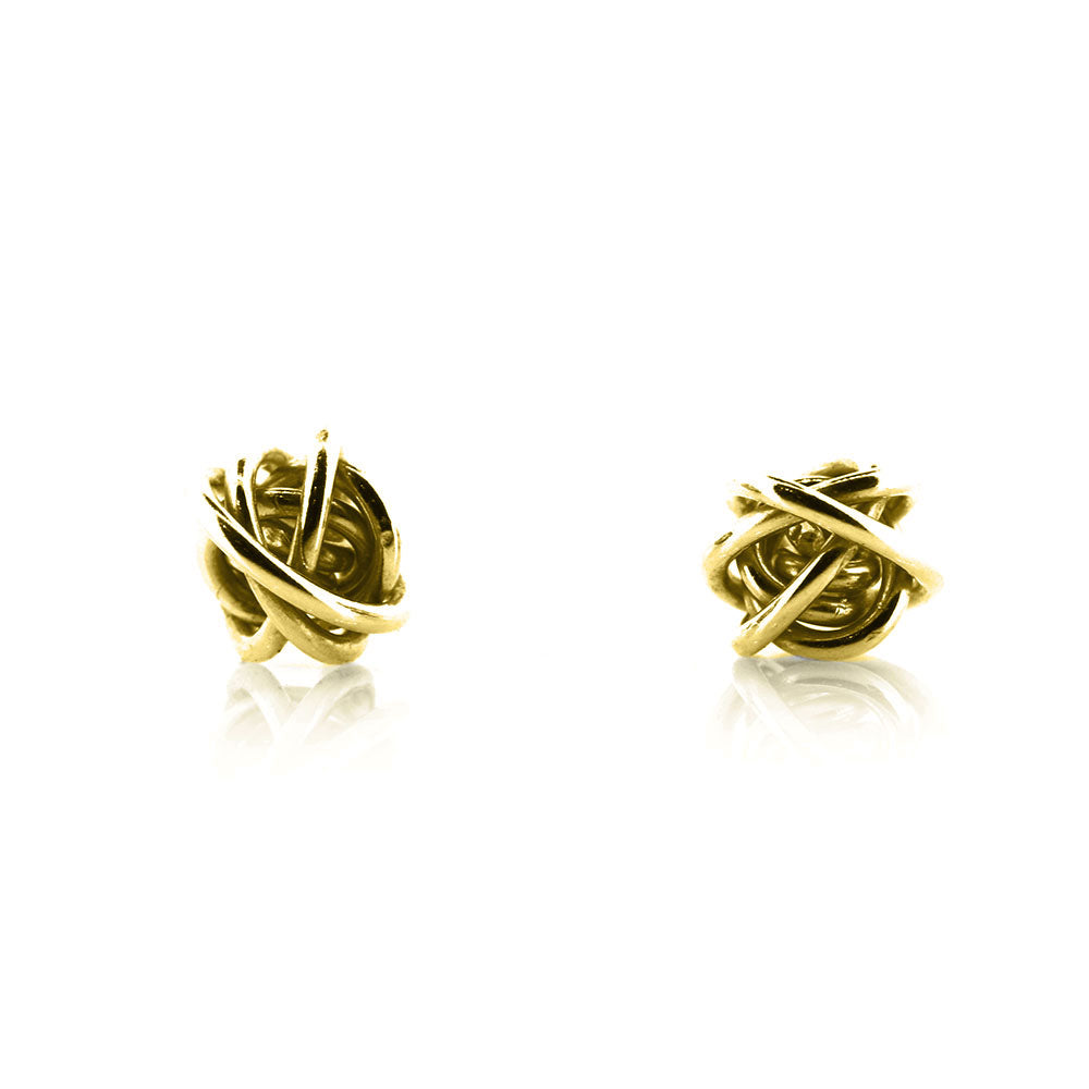 Atom Knot Stud Earrings - Yellow Gold Vermeil Stud Earrings