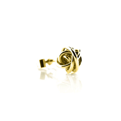 Atom Knot Stud Earrings - Yellow Gold Vermeil Stud Earrings