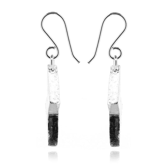 Lightning Bolt Large Drop Earrings - Sterling Silver Drop Earrings