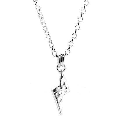 Lightning Bolt Medium Necklace - Sterling Silver Necklace