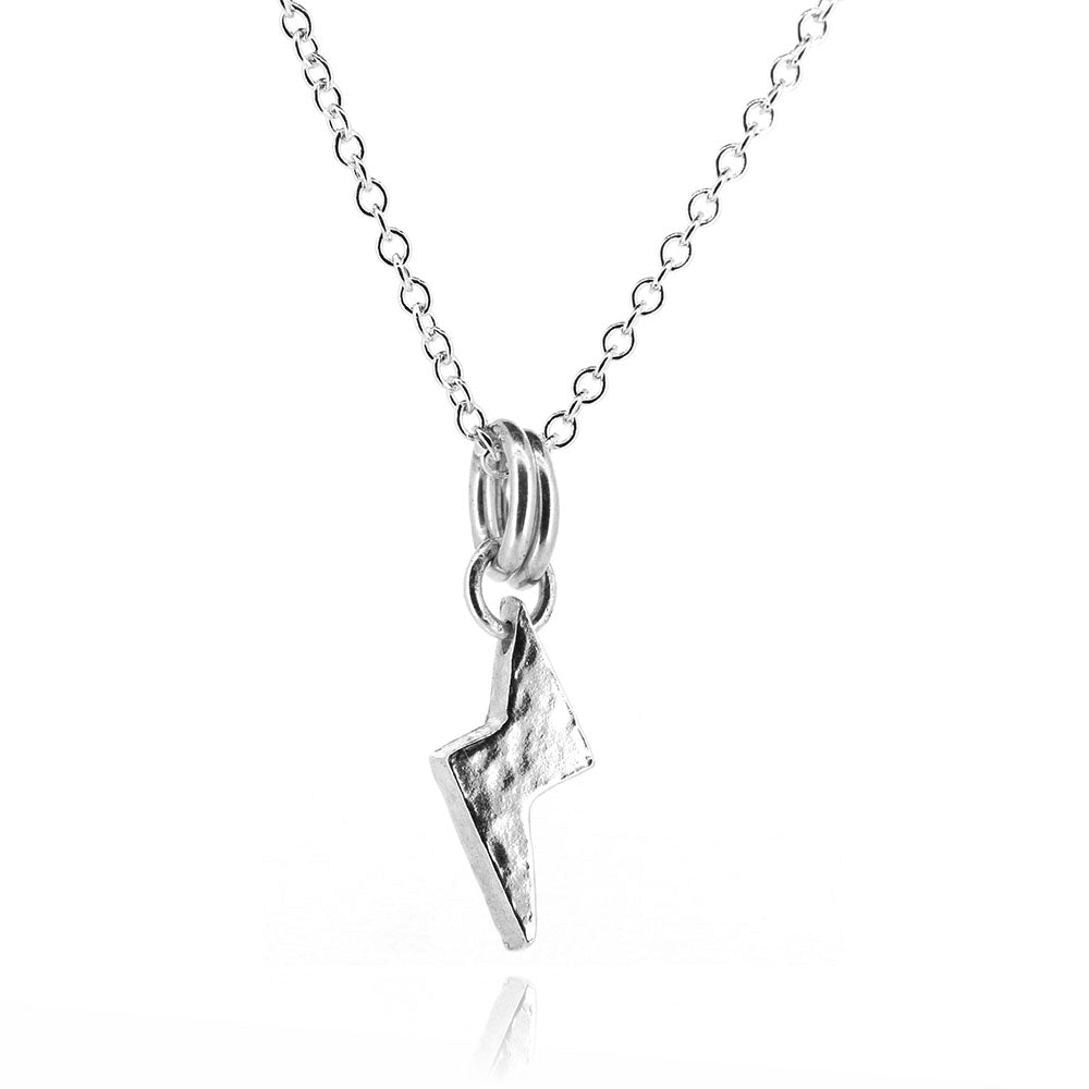 Lightning Bolt Small Necklace - Sterling Silver Necklace