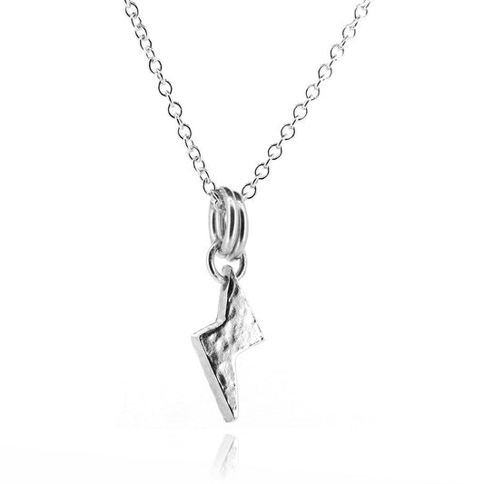 Lightning Bolt Small Necklace - Sterling Silver Necklace