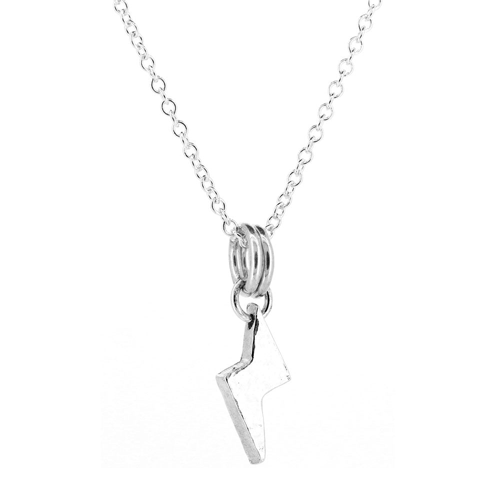 Lightning Bolt Small Necklace - Sterling Silver Necklace