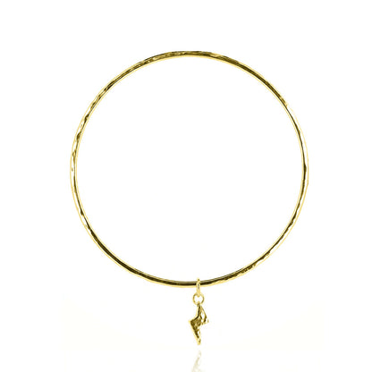 Lightning Bolt Charm Bangle - Yellow Gold Vermeil Bangles