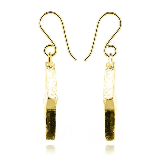 Lightning Bolt Large Drop Earrings - Yellow Gold Vermeil Drop Earrings
