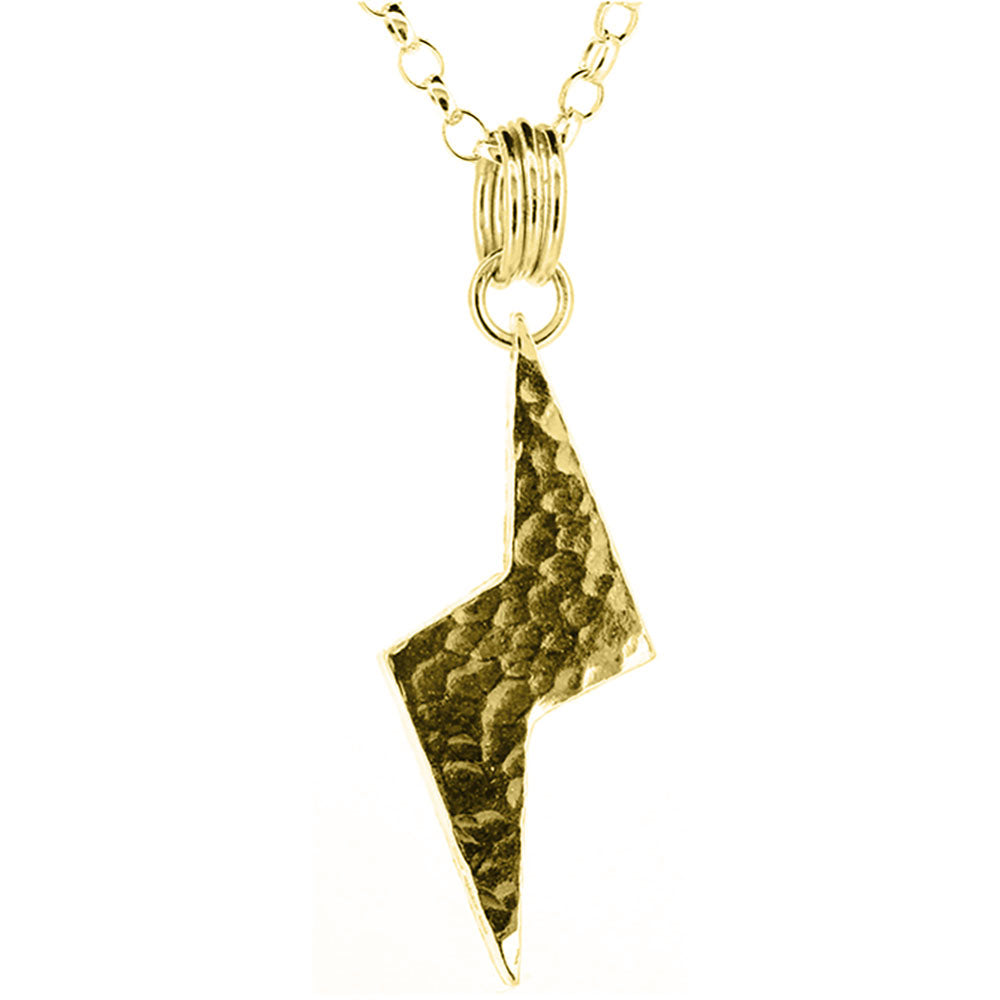 Lightning Bolt Large Necklace - Yellow Gold Vermeil Necklace