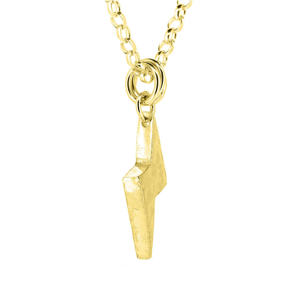 Lightning Bolt Medium Necklace - Yellow Gold Vermeil Necklace