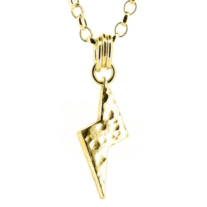 Lightning Bolt Medium Necklace - Yellow Gold Vermeil Necklace