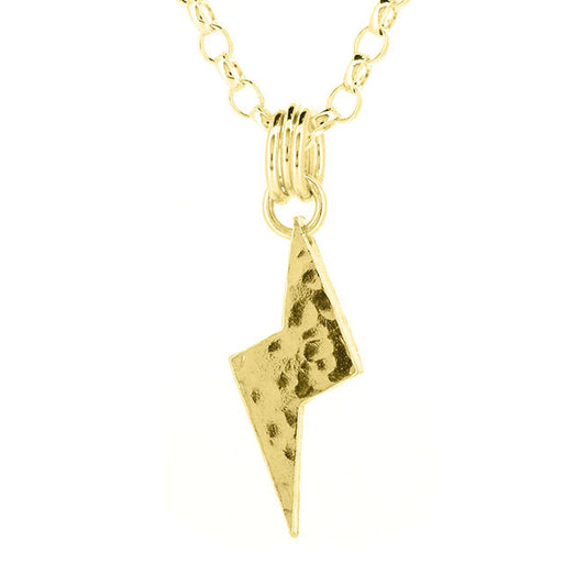 Lightning Bolt Medium Necklace - Yellow Gold Vermeil Necklace