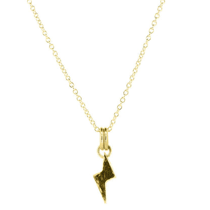 Lightning Bolt Small Necklace - Yellow Gold Vermeil Necklace