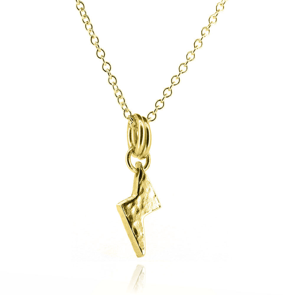 Lightning Bolt Small Necklace - Yellow Gold Vermeil Necklace