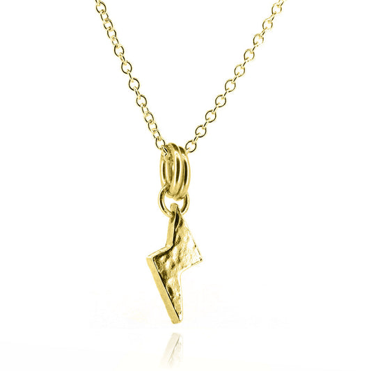 Lightning Bolt Small Necklace - Yellow Gold Vermeil Necklace