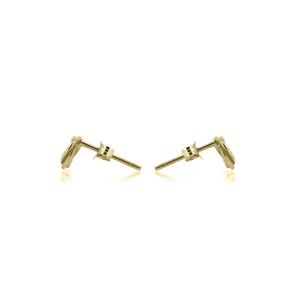 Love Knot Medium Stud Earrings - 9ct Yellow Gold Stud Earrings