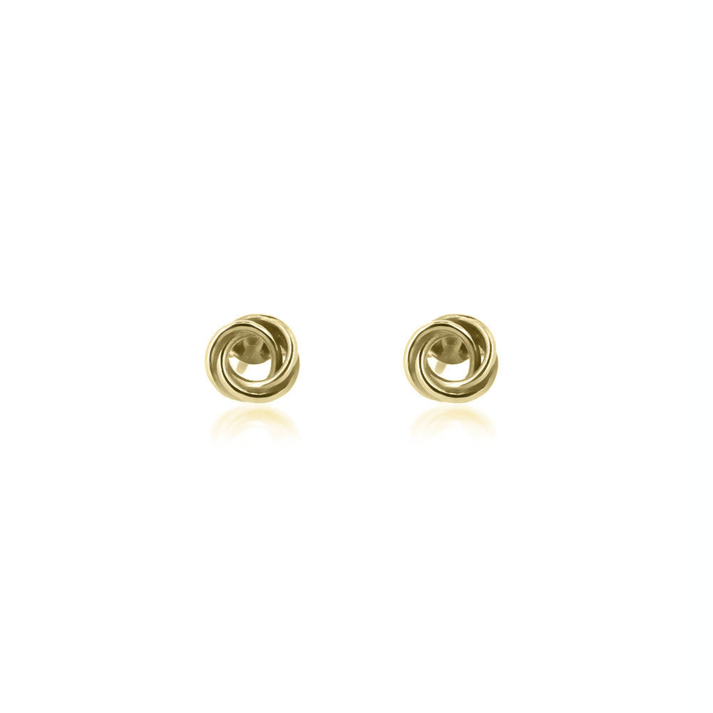 Love Knot Medium Stud Earrings - 9ct Yellow Gold Stud Earrings