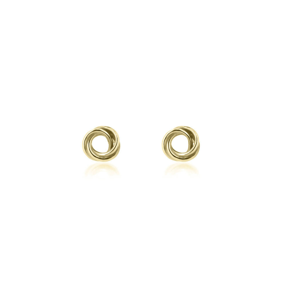 Love Knot Medium Stud Earrings - 9ct Yellow Gold Stud Earrings