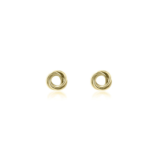 Love Knot Medium Stud Earrings - 9ct Yellow Gold Stud Earrings