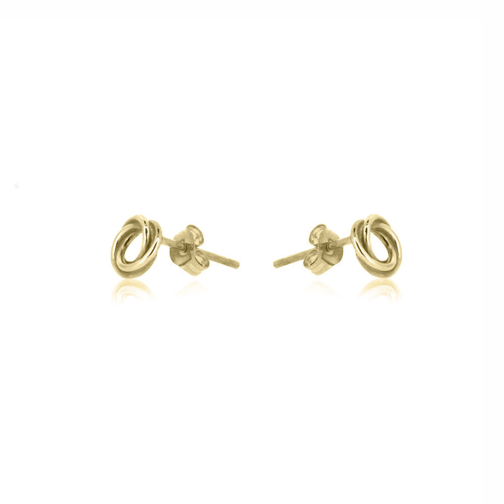 Love Knot Medium Stud Earrings - 9ct Yellow Gold Stud Earrings