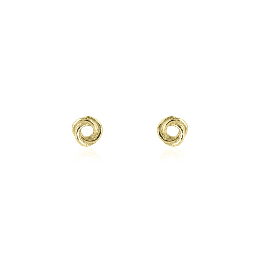 Love Knot Small Stud Earrings - 9ct Yellow Gold Stud Earrings