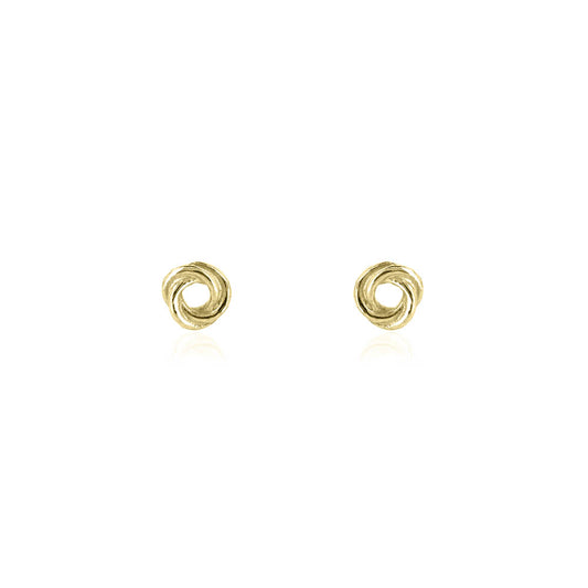 Love Knot Small Stud Earrings - 9ct Yellow Gold Stud Earrings
