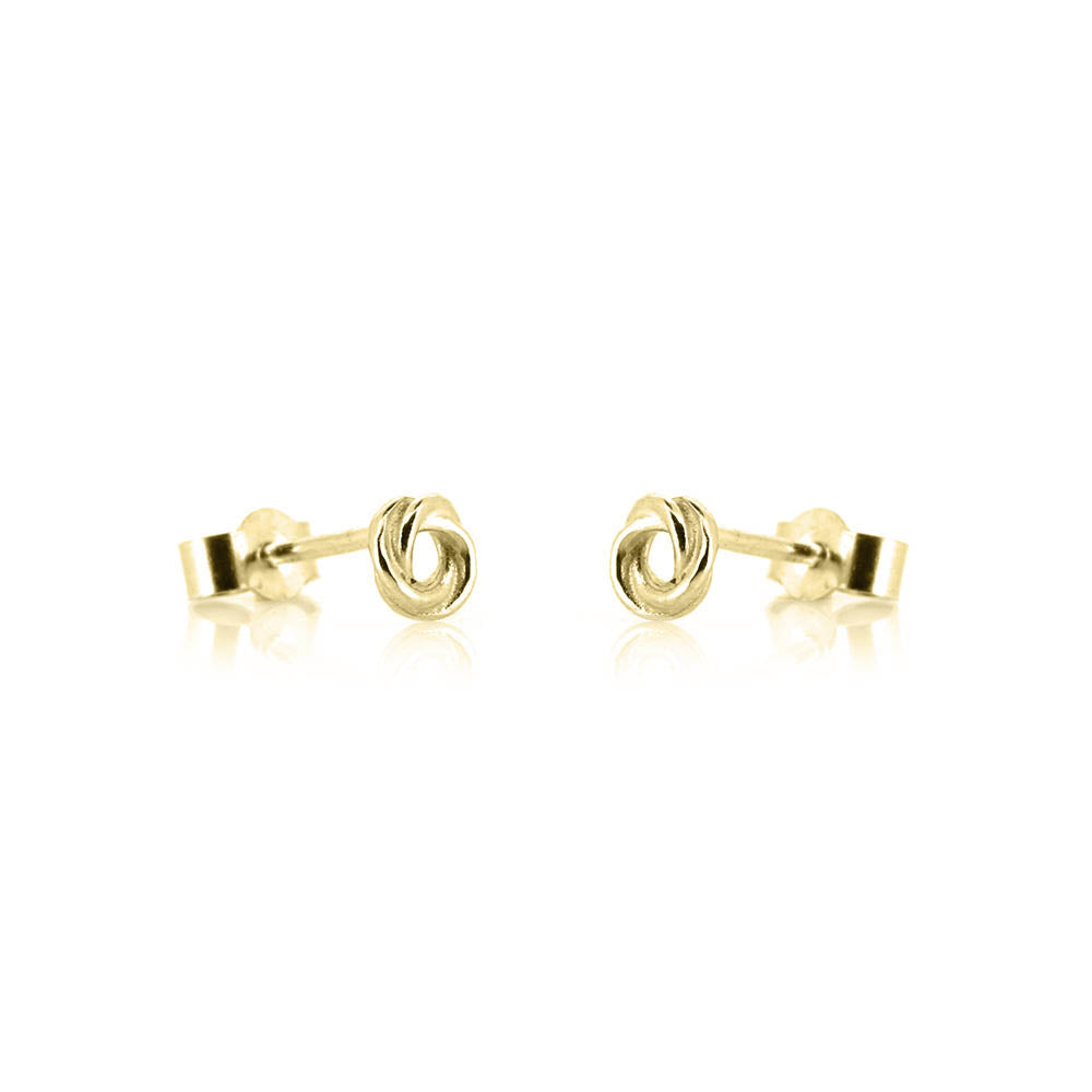 Love Knot Small Stud Earrings - 9ct Yellow Gold Stud Earrings