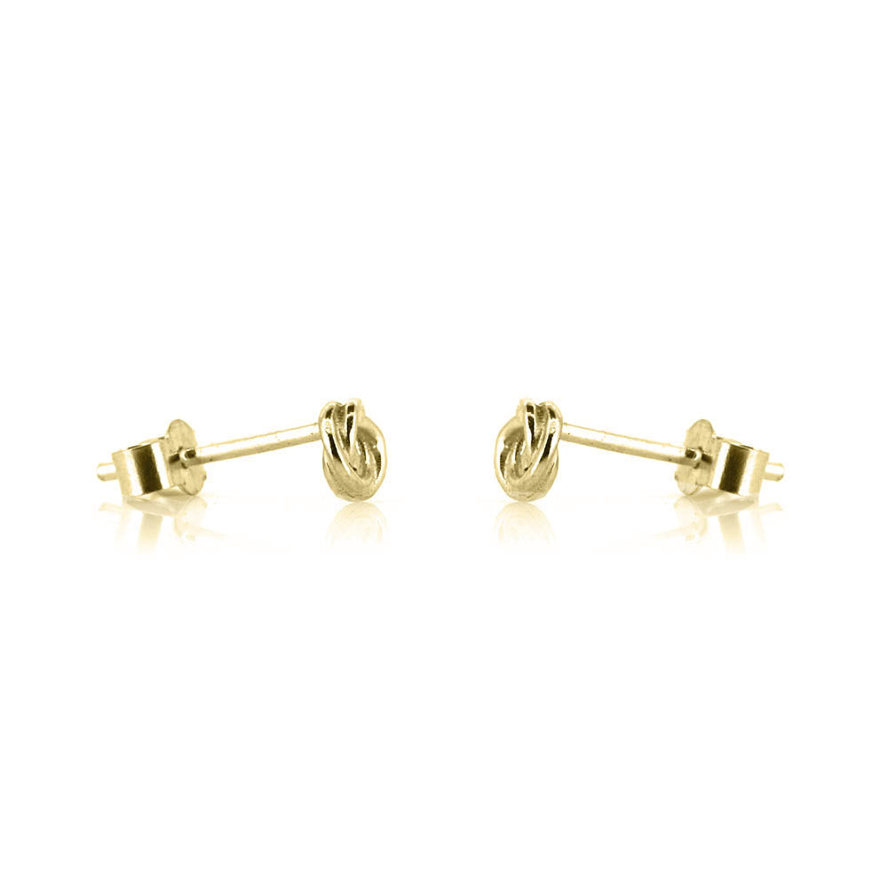 Love Knot Small Stud Earrings - 9ct Yellow Gold Stud Earrings