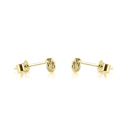 Love Knot Small Stud Earrings - 9ct Yellow Gold Stud Earrings