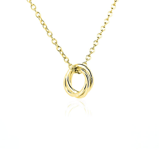 Love Knot Small Pendant - 9ct Yellow Gold Necklace
