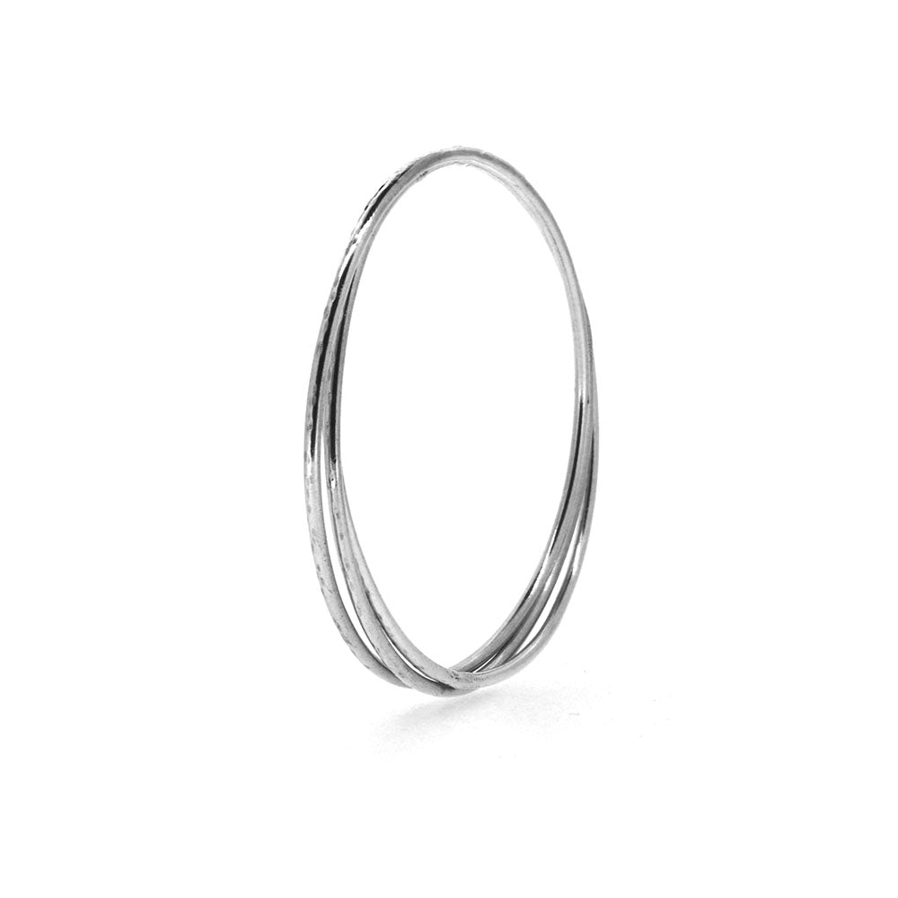 Love Knot Triple Light Weight Bangle - Sterling Silver Bangles