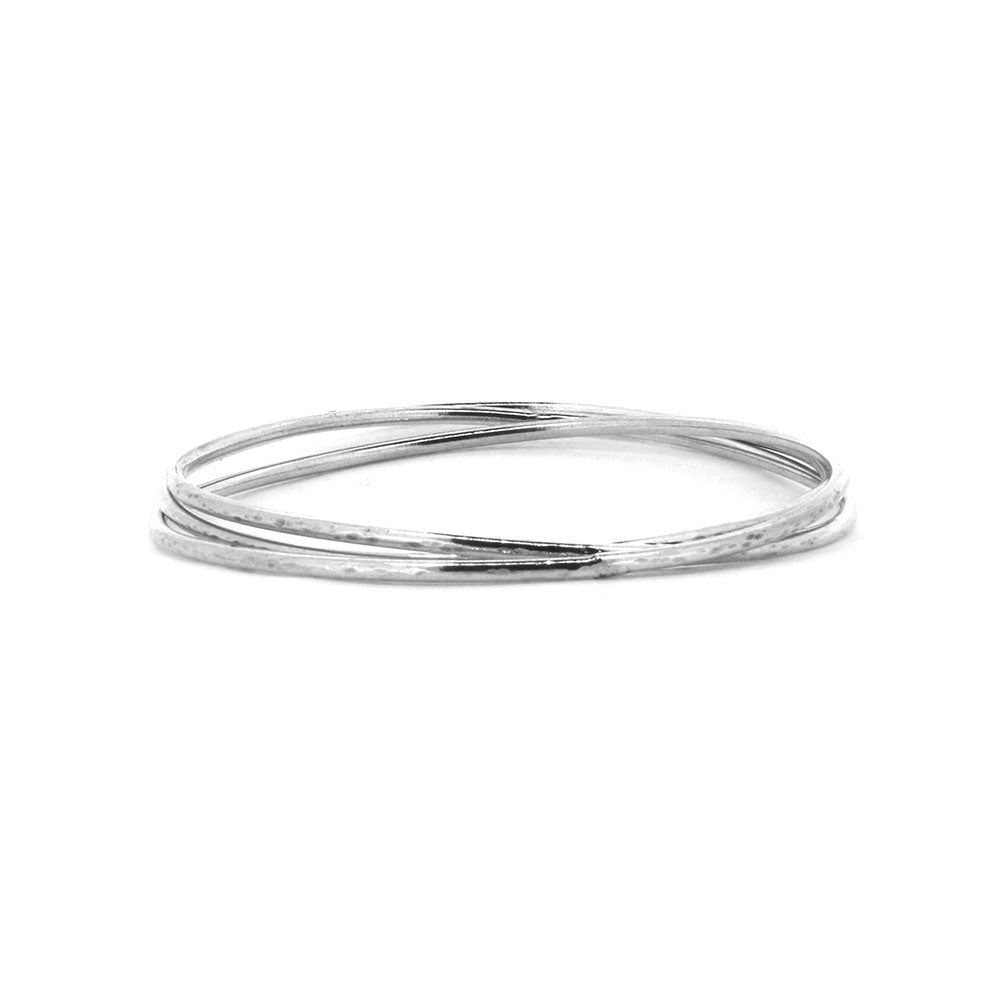 Love Knot Triple Light Weight Bangle - Sterling Silver Bangles
