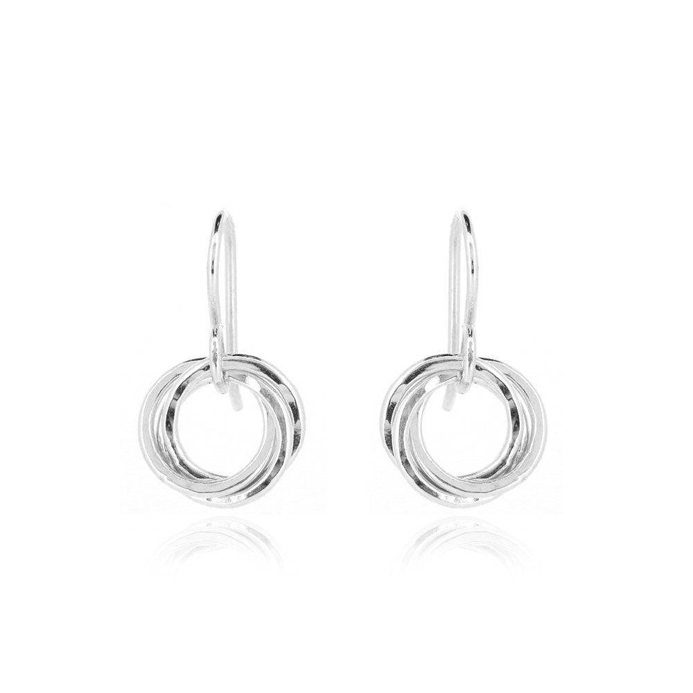 Love Knot Small Drop Earrings - Sterling Silver Drop Earrings