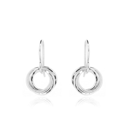 Love Knot Small Drop Earrings - Sterling Silver Drop Earrings