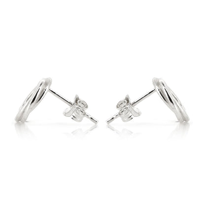 Love Knot Large Stud Earrings - Sterling Silver Stud Earrings