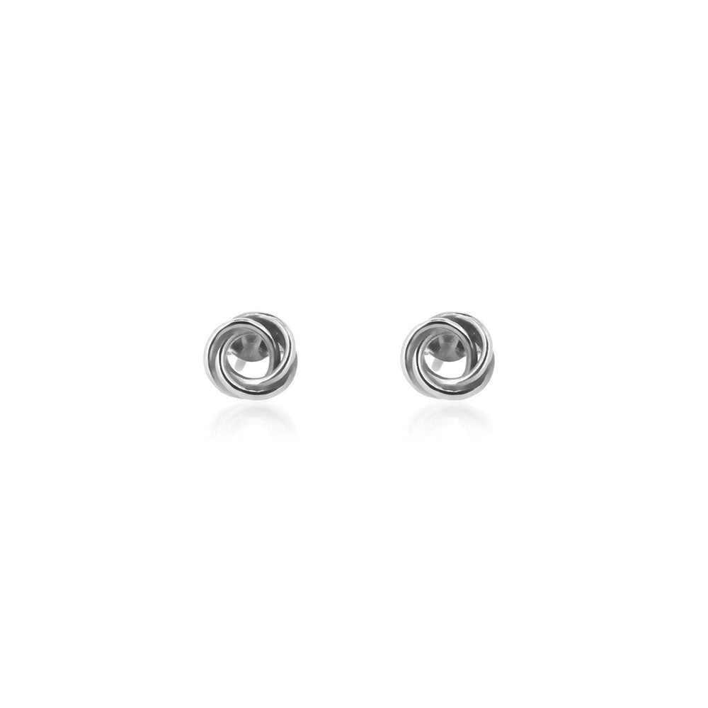 Love Knot Medium Stud Earrings - Sterling Silver Stud Earrings