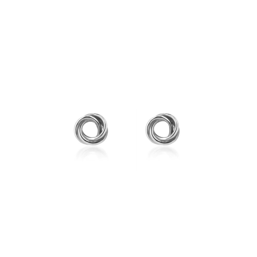 Love Knot Medium Stud Earrings - Sterling Silver Stud Earrings