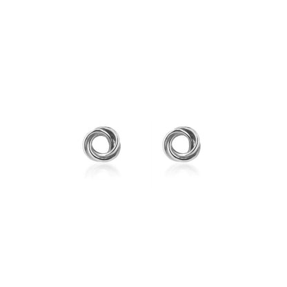 Love Knot Medium Stud Earrings - Sterling Silver Stud Earrings