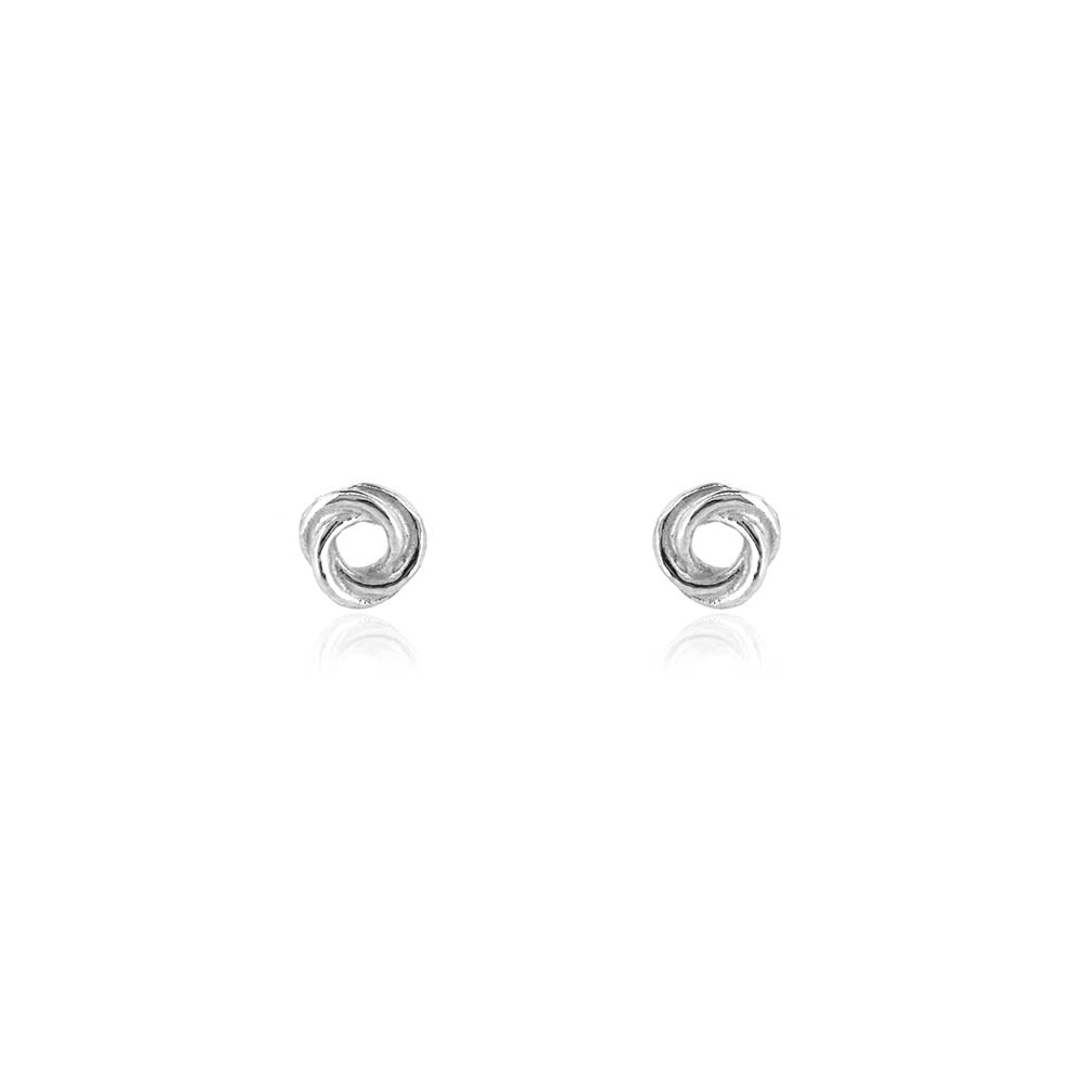 Love Knot Small Stud Earrings - Sterling Silver Stud Earrings