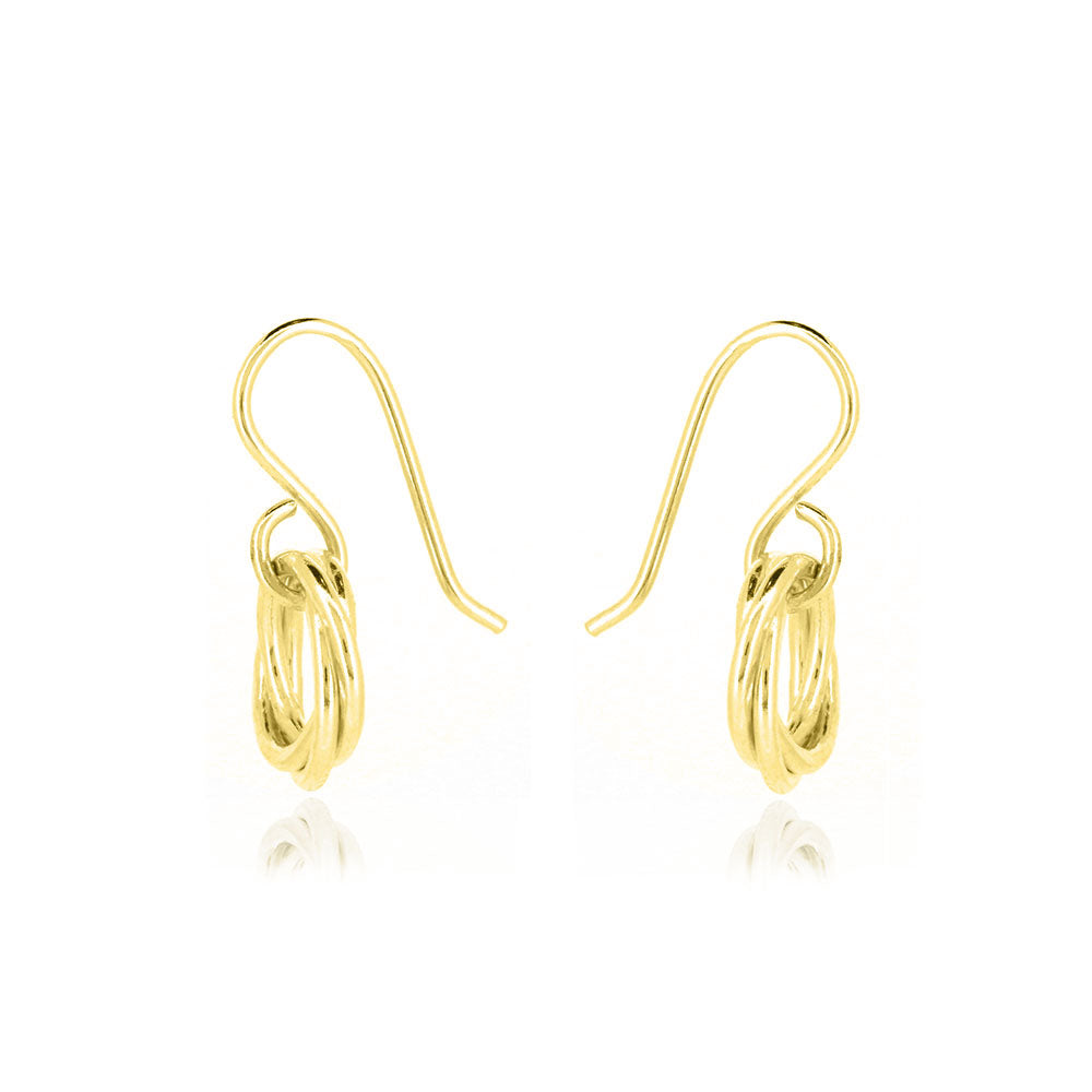 Love Knot Small Drop Earrings - Yellow Gold Vermeil Drop Earrings