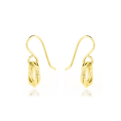 Love Knot Small Drop Earrings - Yellow Gold Vermeil Drop Earrings