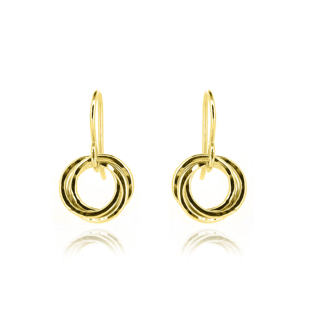 Love Knot Small Drop Earrings - Yellow Gold Vermeil Drop Earrings